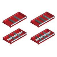 Cajones modulares industriales - 3 a 8 compartimentos
