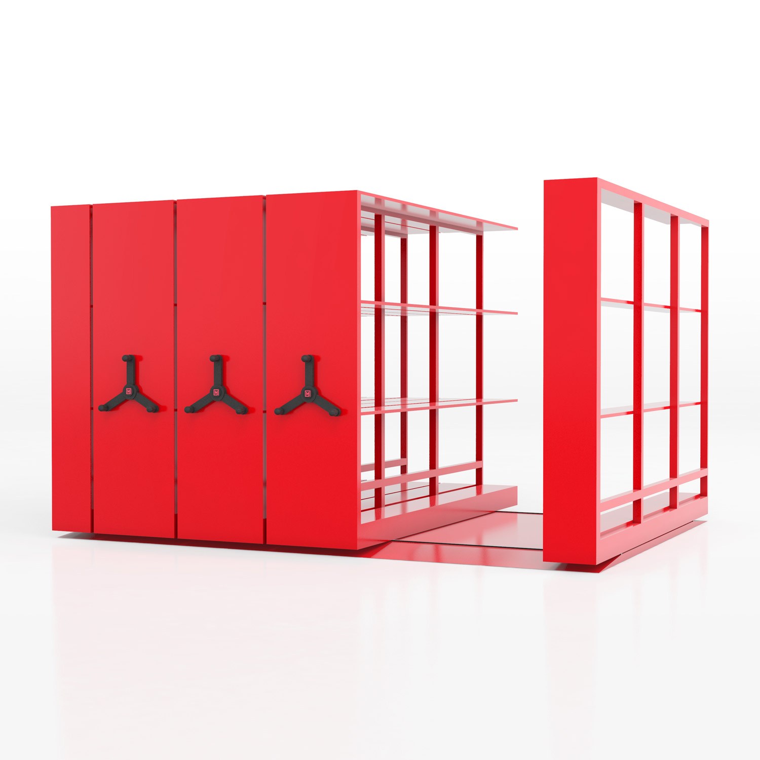 Mobile Storage Cantilever Shelving System, Powered, Manual or Mechanical