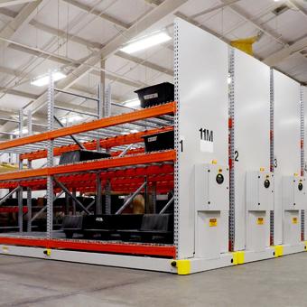 SAFERAK® 16P Heavy-duty industrial powered mobile racking system