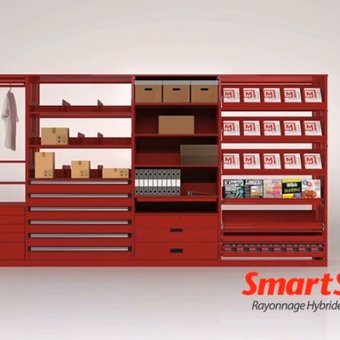 SmartShelf® 4-Post boltless shelving