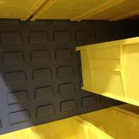Louvered Panels for Plastic Bins