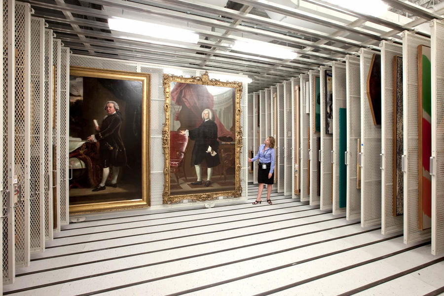 Art gallery storage systems
