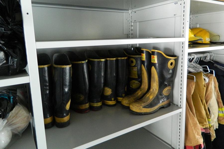 First responder and fire station storage systems
