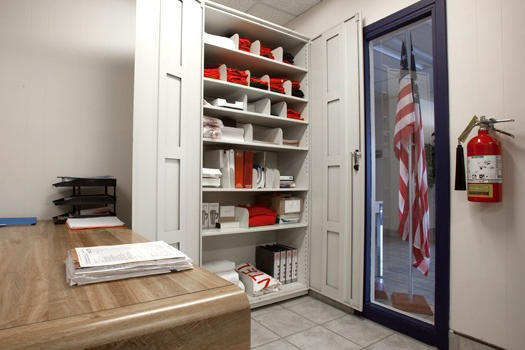 CABINET-STYLE CASE-TYPE OFFICE SHELVING SYSTEM & MULTI-USE STORAGE