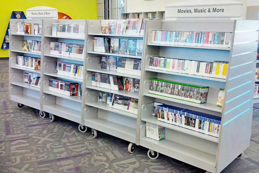 Presentation Shelving For Libraries A, Public Library Dvd Shelving