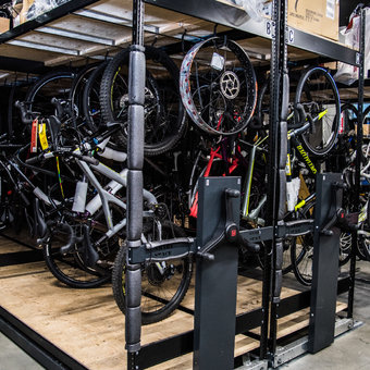 Montel's Mobile Bike Rack System helped Vélomania safely store their client's bikes and equipment